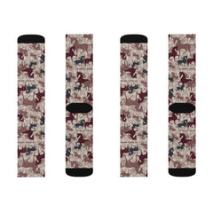 Atomic Horse Maroon Socks