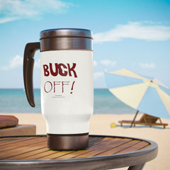 The Naughty Equestrian Buck Off Western Travel Mug, Western Coffee Cup, Cowboy Gift