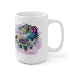 Watercolor Sunflower Horse  Coffee Mug - The Naughty Equestrian
