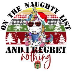Christmas Unicorn Naughty List Kitchen Towel - The Naughty Equestrian
