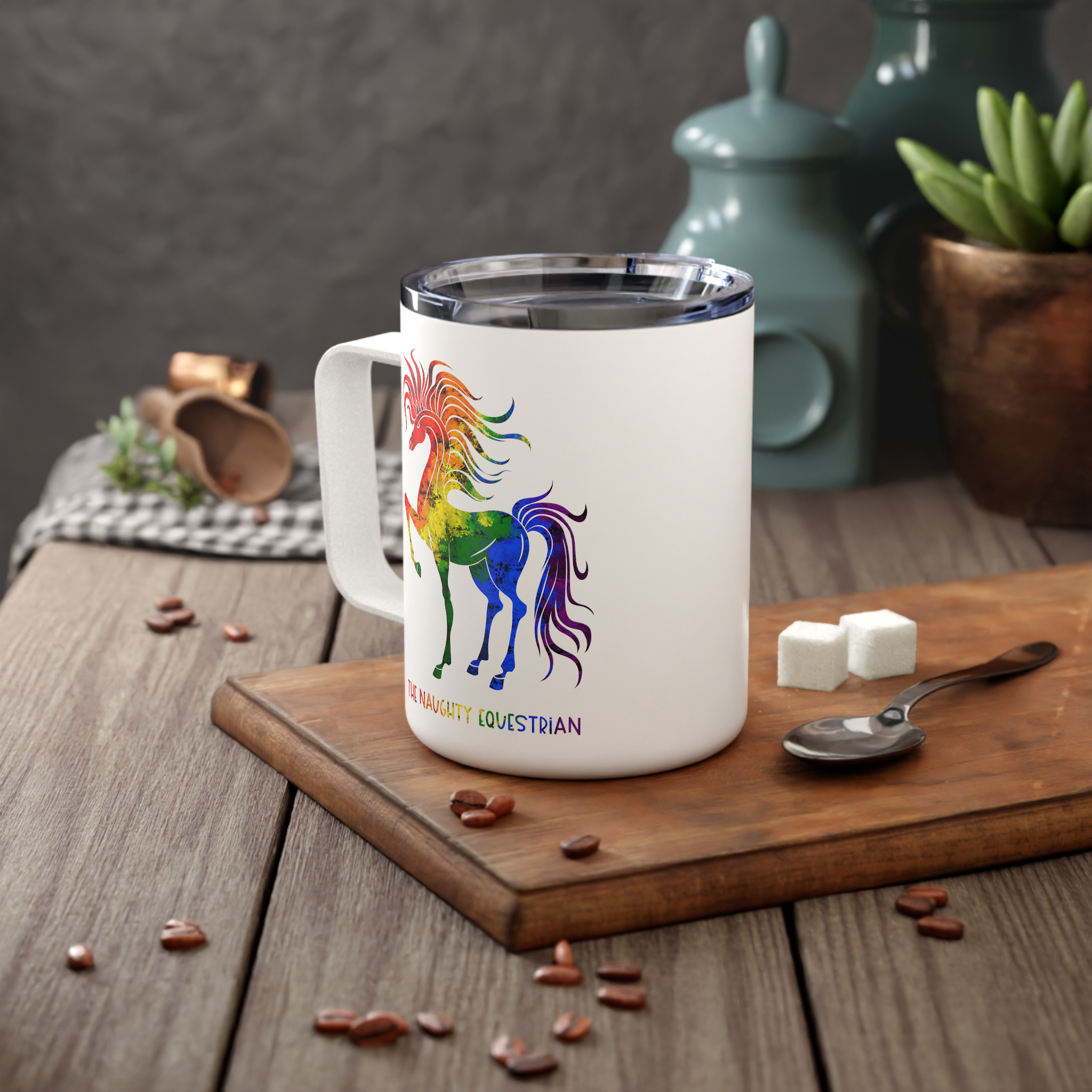 Rainbow Horse Western Mug, Camp Cup