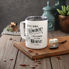 Simmer Down Cowboy Western Mug, Camp Cup