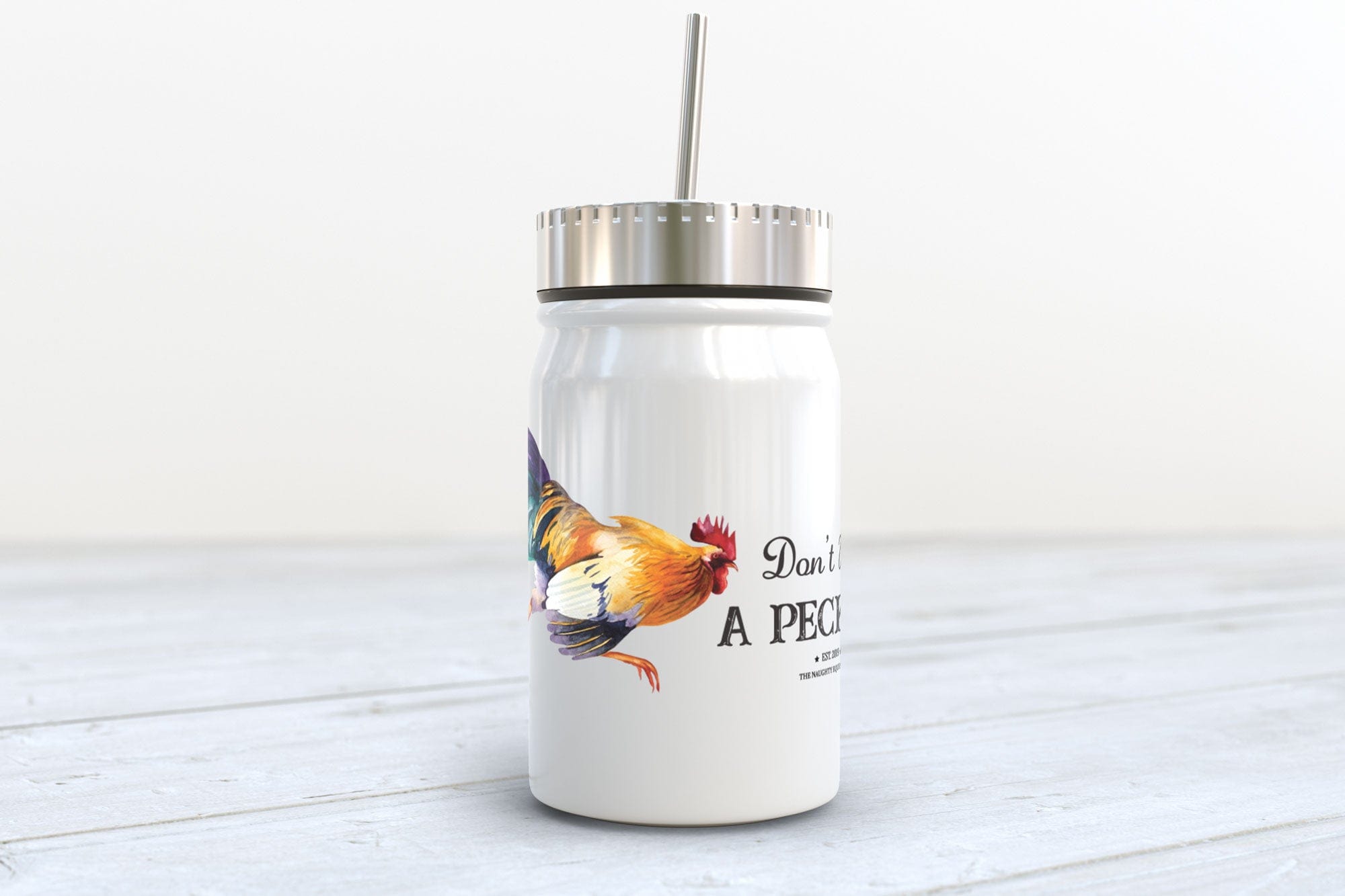 The Naughty Equestrian Don't Be a Pecker Rooster Tumbler, rooster lover gift, rooster cup