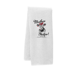 The Naughty Equestrian Heifer Cow Décor Kitchen Towel