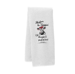 The Naughty Equestrian Heifer Cow Décor Kitchen Towel