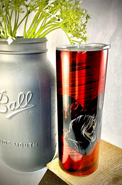 The Naughty Equestrian Naughty Wine Accessories Red Heart and Horse Naughty Skinny Tumbler 20 oz