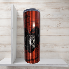 The Naughty Equestrian Naughty Wine Accessories Red Heart and Horse Naughty Skinny Tumbler 20 oz